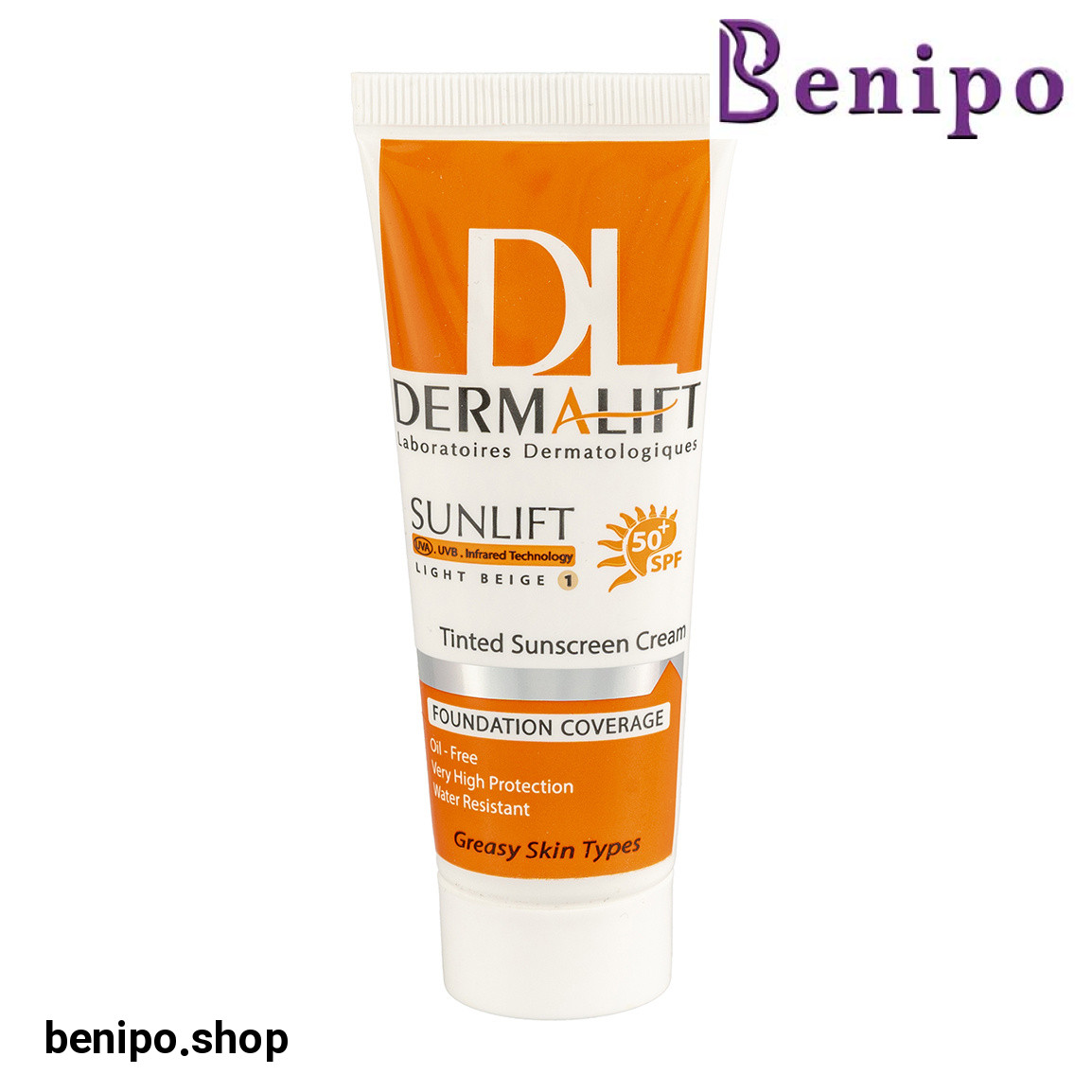 کرم ضد آفتاب رنگی شماره مناسب پوست چرب spf50 حجم 40میل