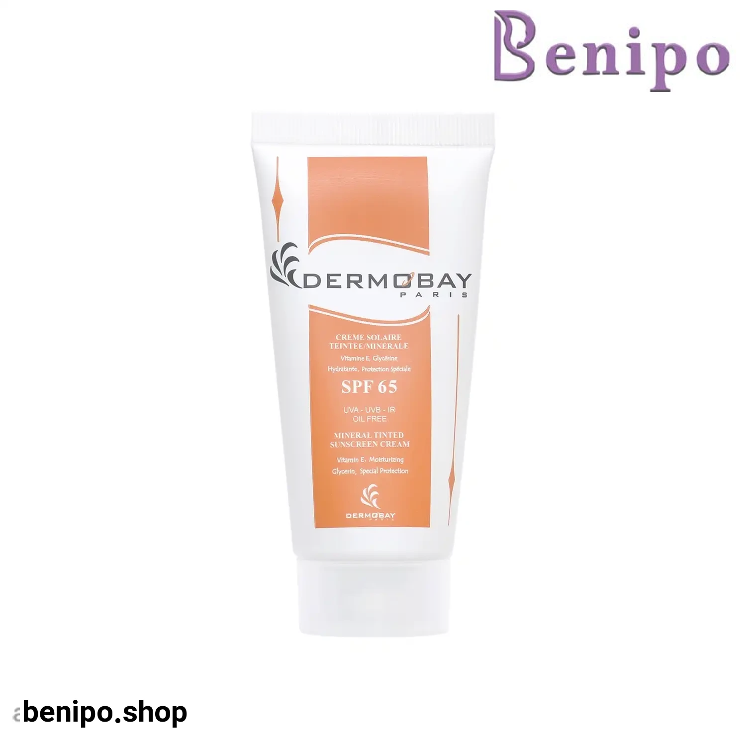 کرم ضد آفتاب مینرال رنگی فاقد چربی SPF65 درموبی