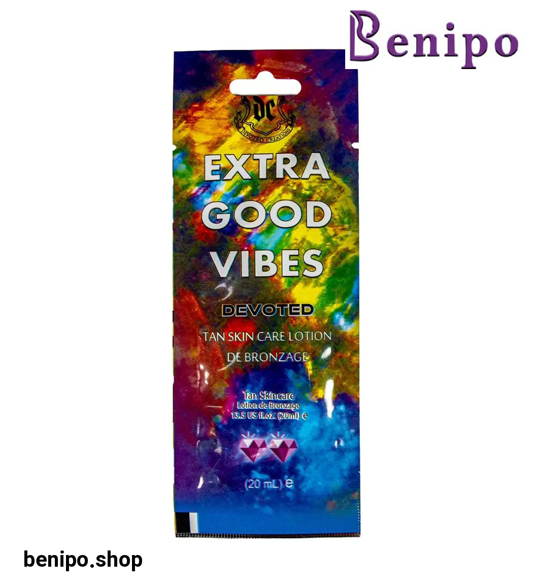 لوسیون سولاریوم یکبار مصرف مدل Extra Good Vibes حجم 20 میل