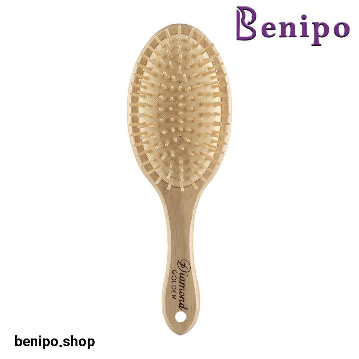 برس چوبی بامبو طرح بیضی