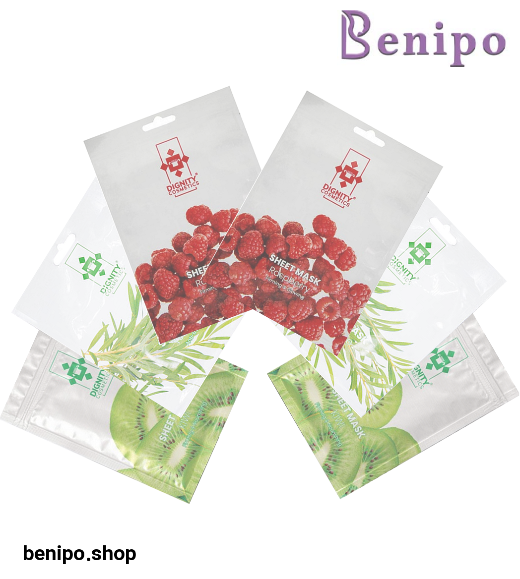 پک ماسک مخصوص پوست چرب شامل 2عدد ماسک کیوی 2عدد ماسک تمشک و 2عدد ماسک درخت چای