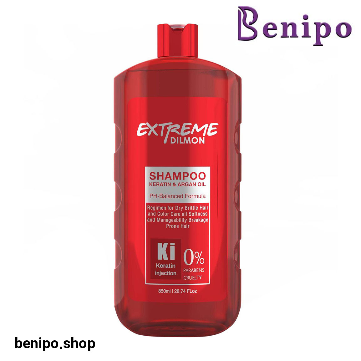 شامپو کراتینه و روغن آرگان مخصوص موهای خشک و آسیب دیده حجم 850 میلی لیتر