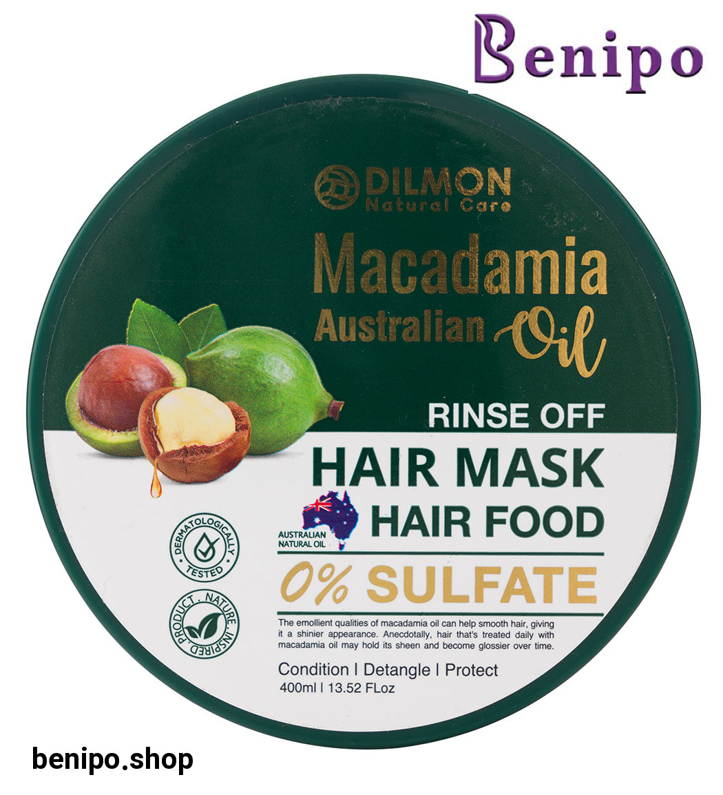 ماسک مو همراه با آبکشی حاوی روغن ماکادمیا 400 میل