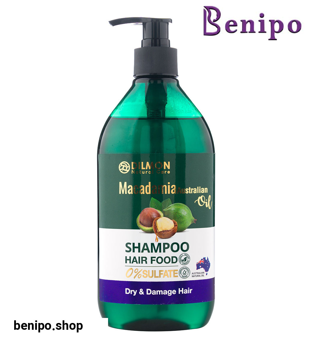 شامپو فاقد سولفات حاوی روغن ماکادمیا مناسب مو خشک و آسیب دیده حجم 385 میل