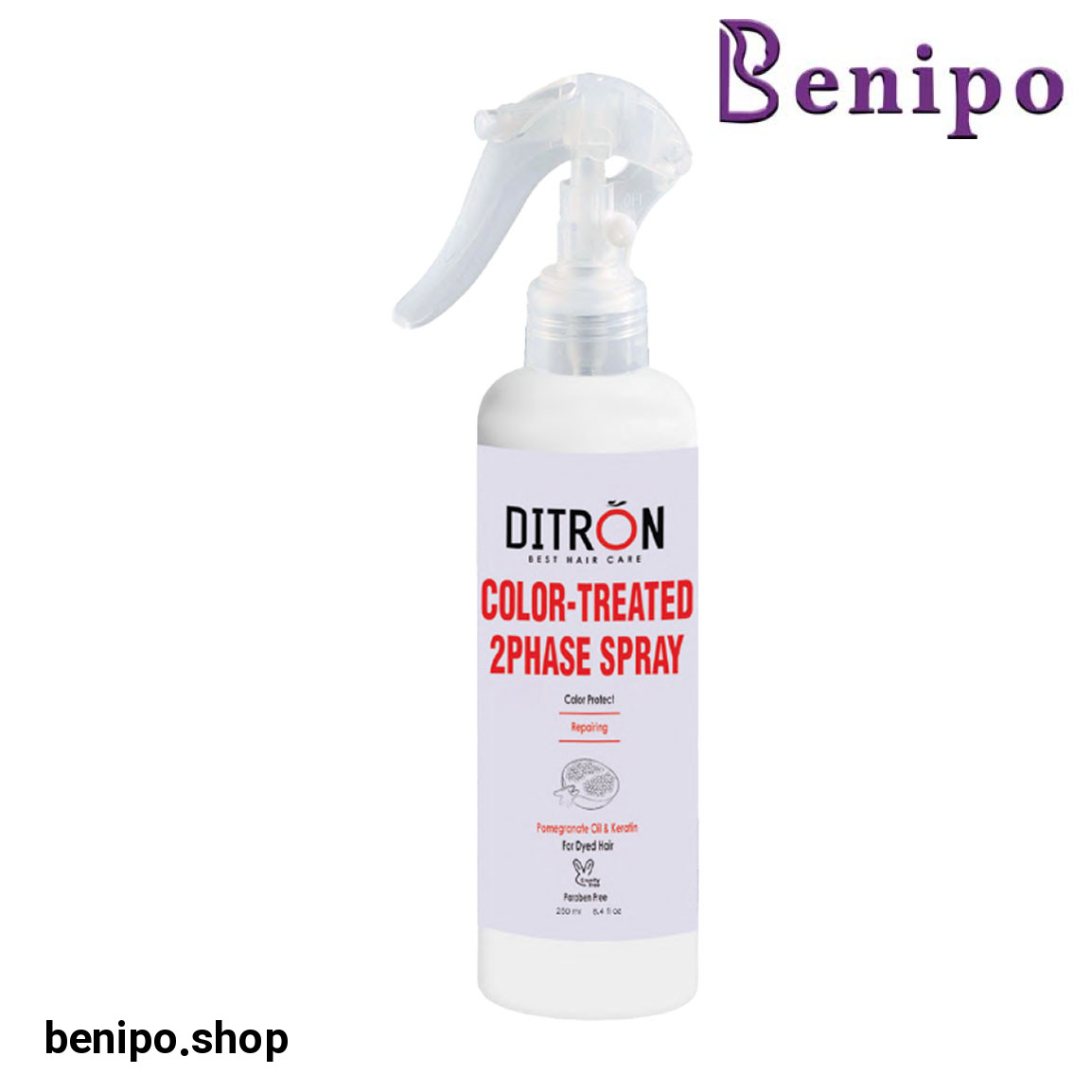 اسپری دو فاز مو رنگ شده حاوی عصاره انار مخصوص موهای خشک حجم 250 میل