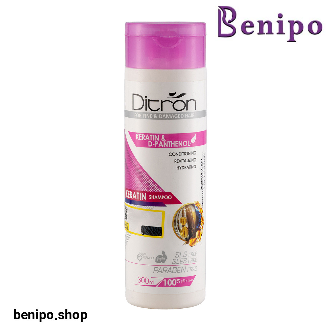 شامپو کراتین مناسب موهای نازک و آسیب دیده 300 میل