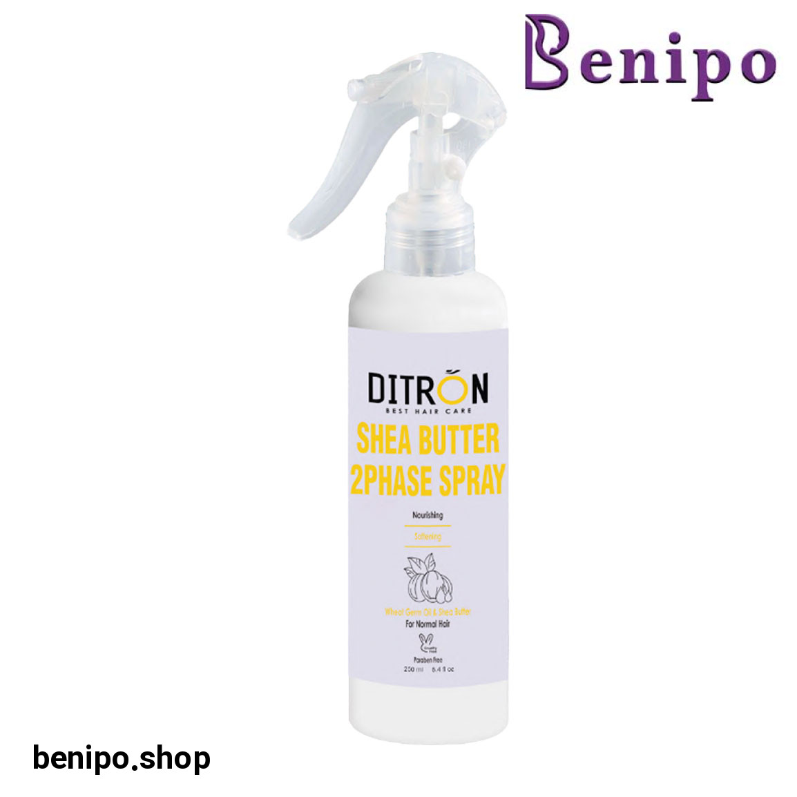 اسپری دو فاز گیاهی حاوی روغن جوانه گندم و شی باتر