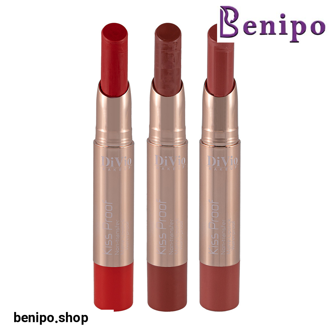 پک 3 عددی رژ لب جامد ضد آب وزن 3 گرم شماره 5، 8 و 2