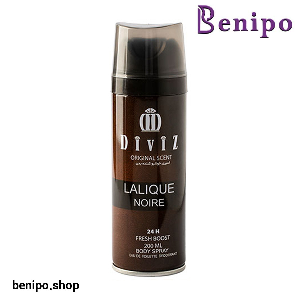 اسپری بدن مردانه مدل Lalique Encre Noire حجم 200 میلی لیتر