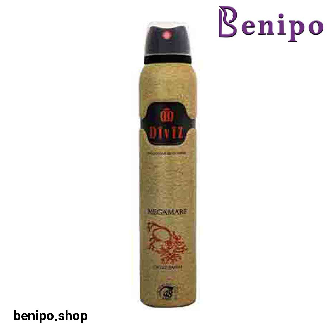 اسپری بدن زنانه و مردانه مدل Megamare حجم 200 میلی لیتر