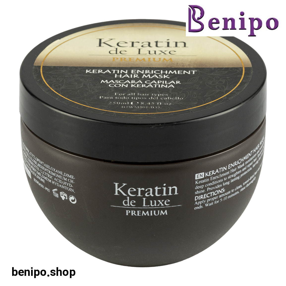 ماسک مو تقویت کننده کراتین مناسب مو وز و گره خورده حجم 250 میلی لیتر