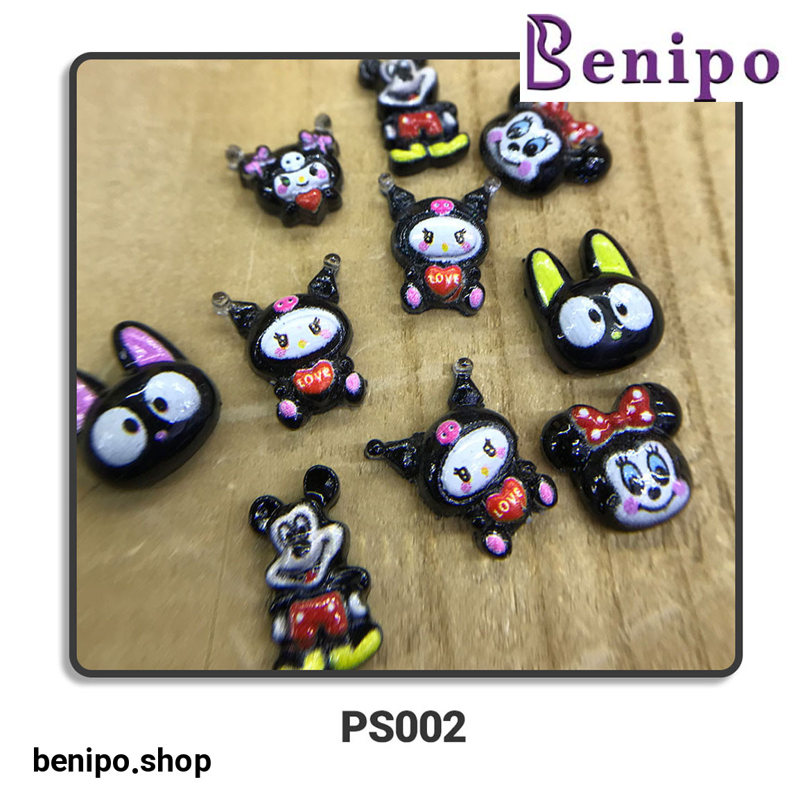 پیکسل عروسکی ناخن طرح میکی موس مدل PS002 بسته 10 عددی