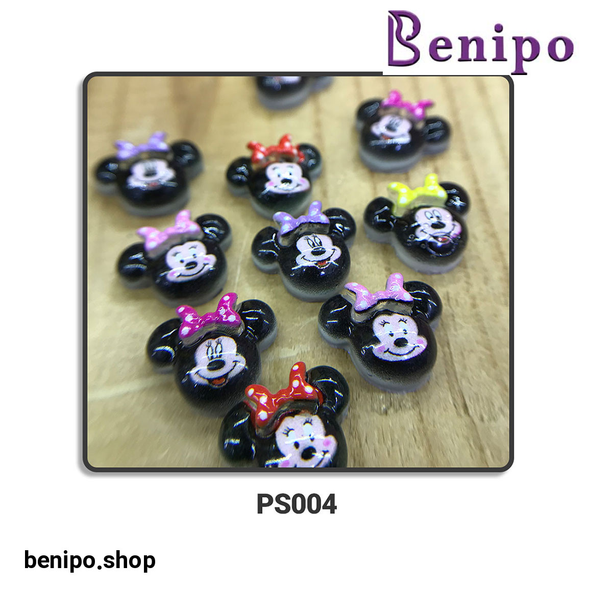 پیکسل عروسکی ناخن طرح میکی موس مدل PS004 بسته 10 عددی