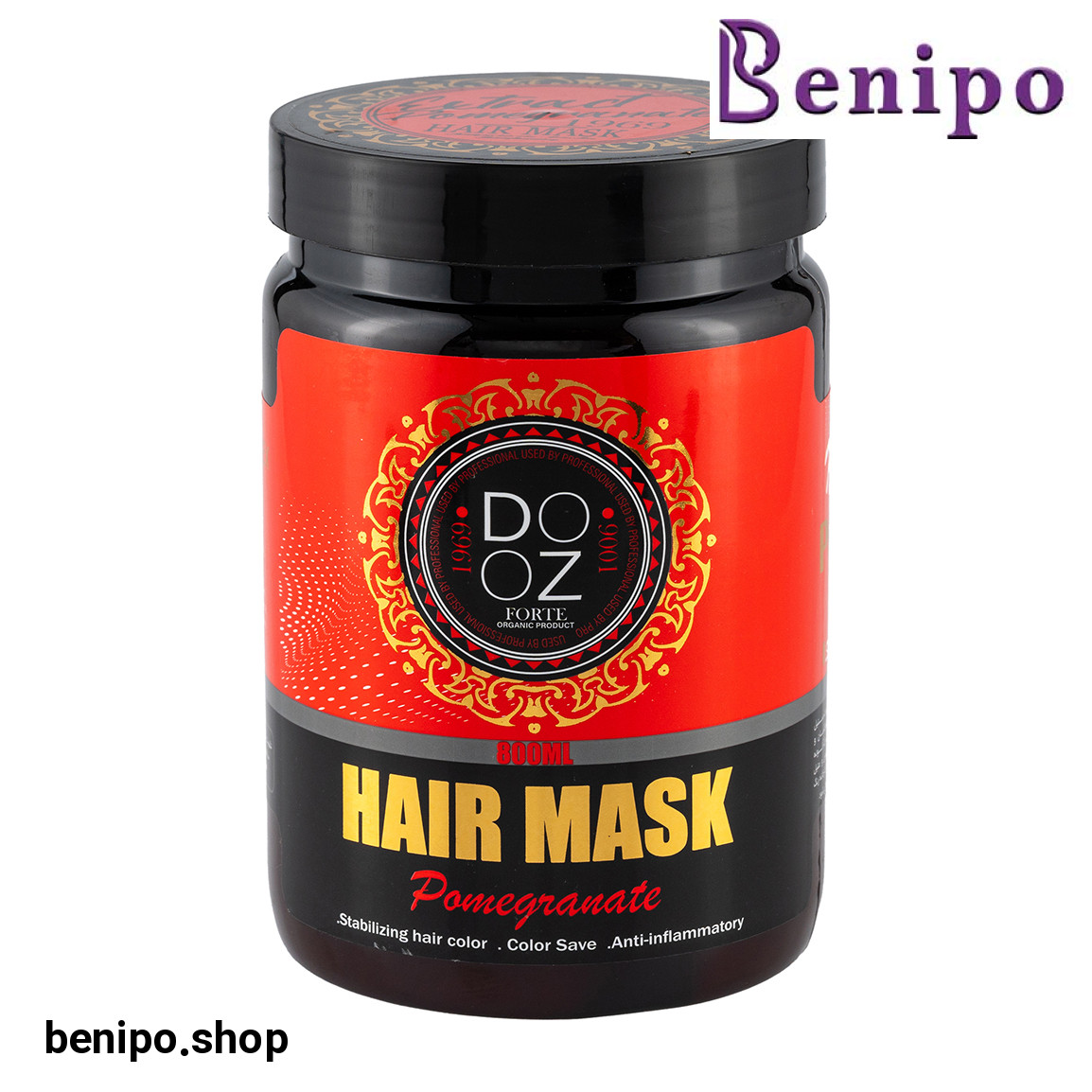 ماسک مو داخل حمام  مدل Pomegranate فاقد سولفات حجم 800 میلی لیتر