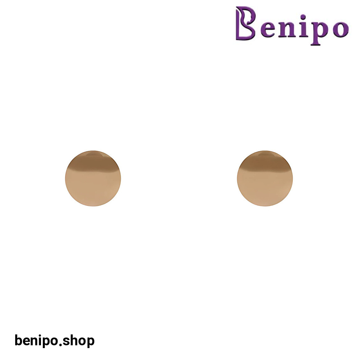 گوشواره طلا میخی مدل دایره برجسته