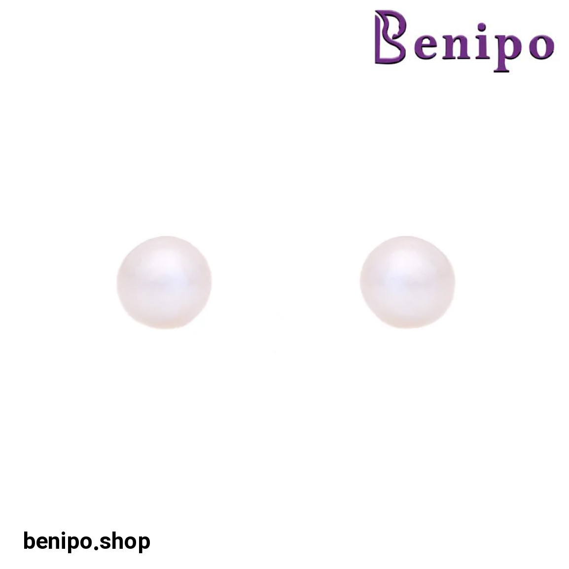 گوشواره طلا میخی مدل مروارید مصنوعی