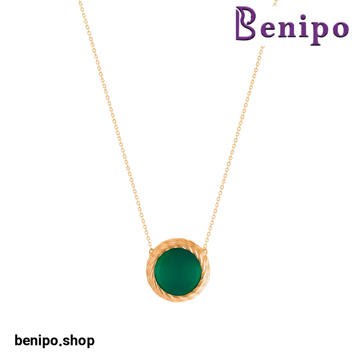 گردنبند طلا مدل یشم