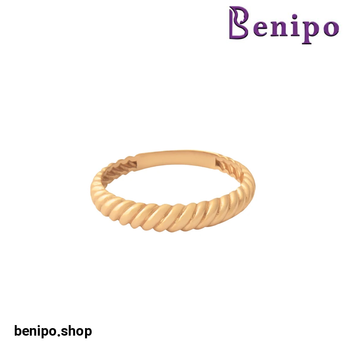 انگشتر طلا مدل آوین سایز متوسط