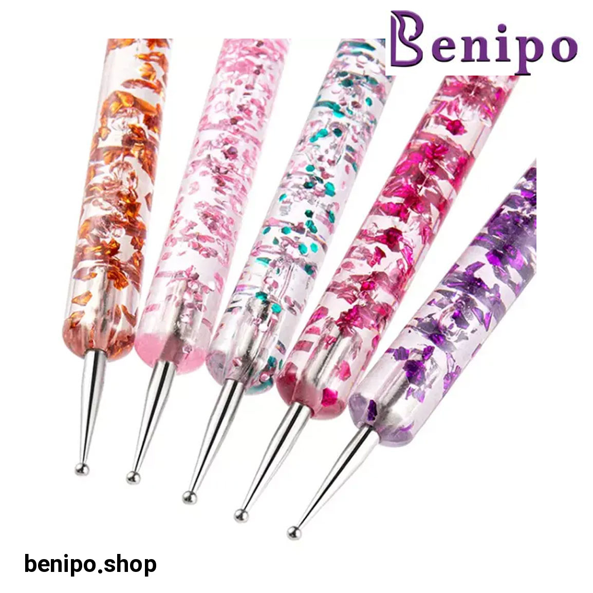 قلم داتینگ ناخن مدل اکلیلی بسته 5 عددی