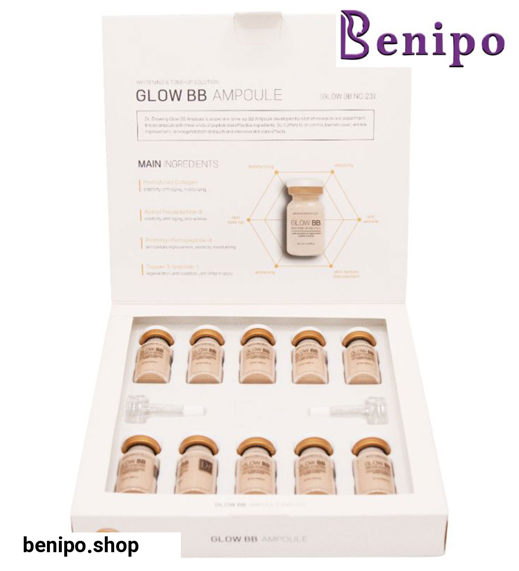 کیت کرم پودر دائم دکتر دراوینگ مدل Glow BB بسته 10 عددی شماره 23