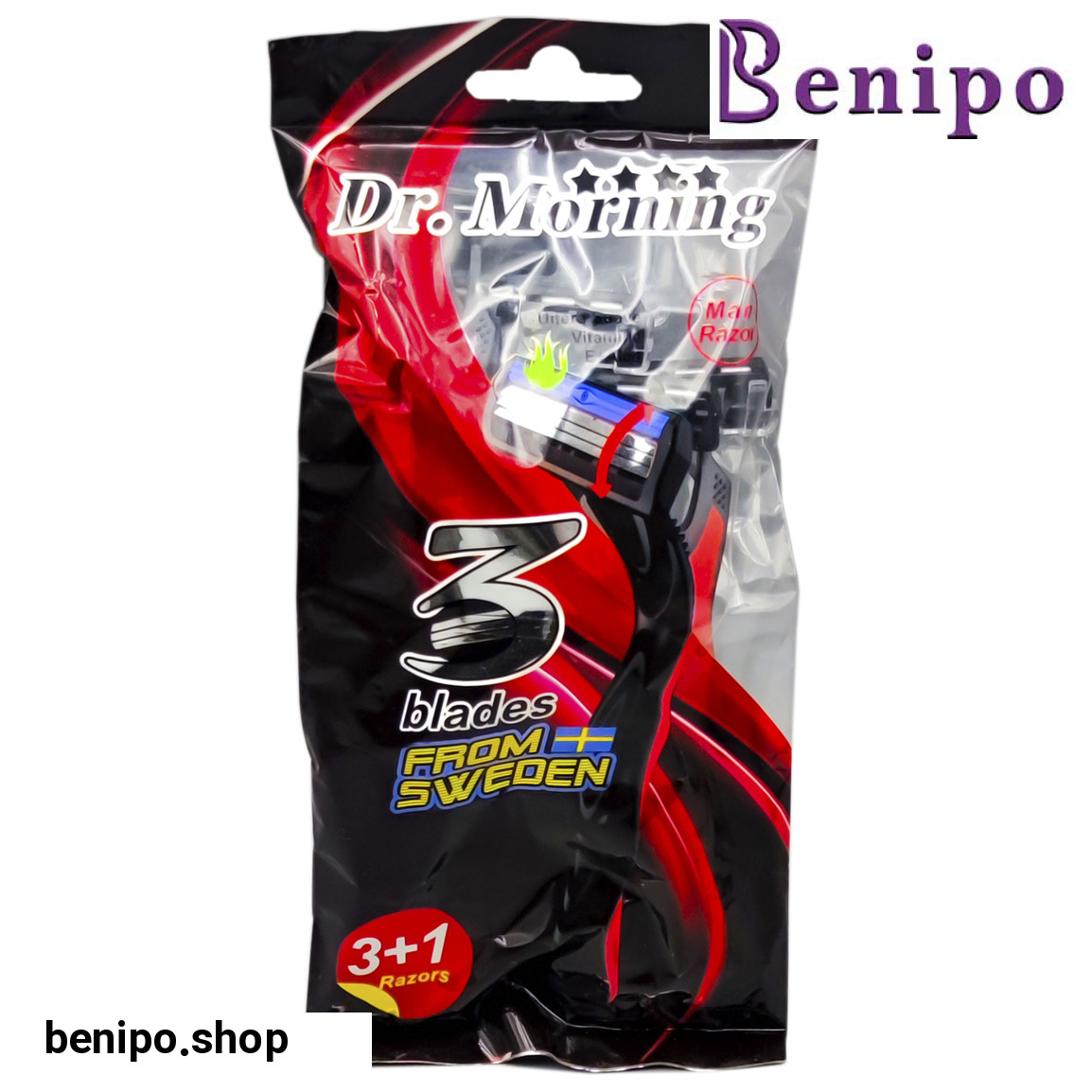 خودتراش مدل 3Blades M بسته 4 عددی