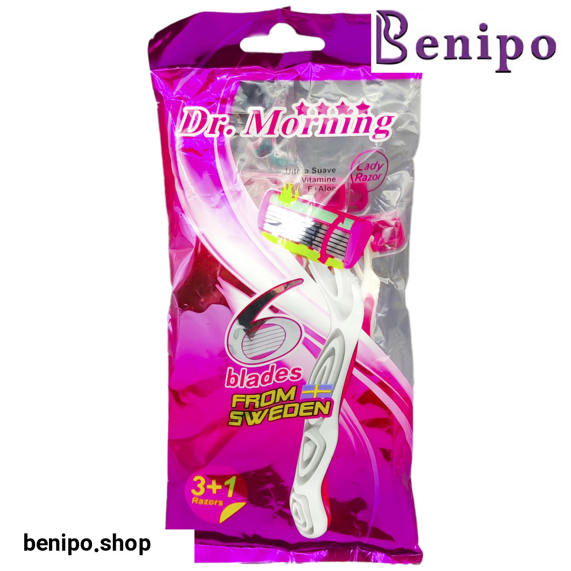 خودتراش مدل 6Blades W بسته 4 عددی