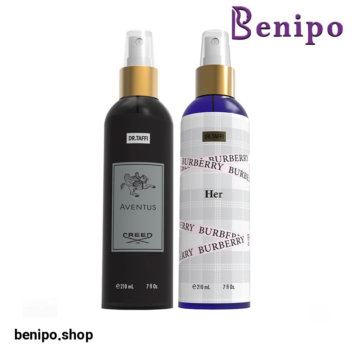 پک دو عددی بادی اسپلش مردانه مدل Creed Aventus و بادی اسپلش زنانه مدل BURBERRY HER