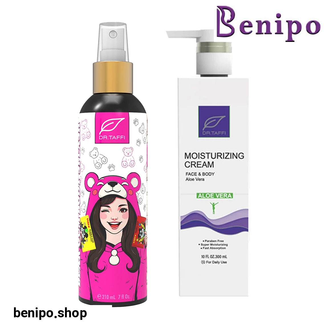 پک 2 عددی بادی اسپلش زنانه مدل Gummy Bear حجم 210 میلی لیتر و کرم آبرسان مدل Aloevera حجم 300 میلی لیتر