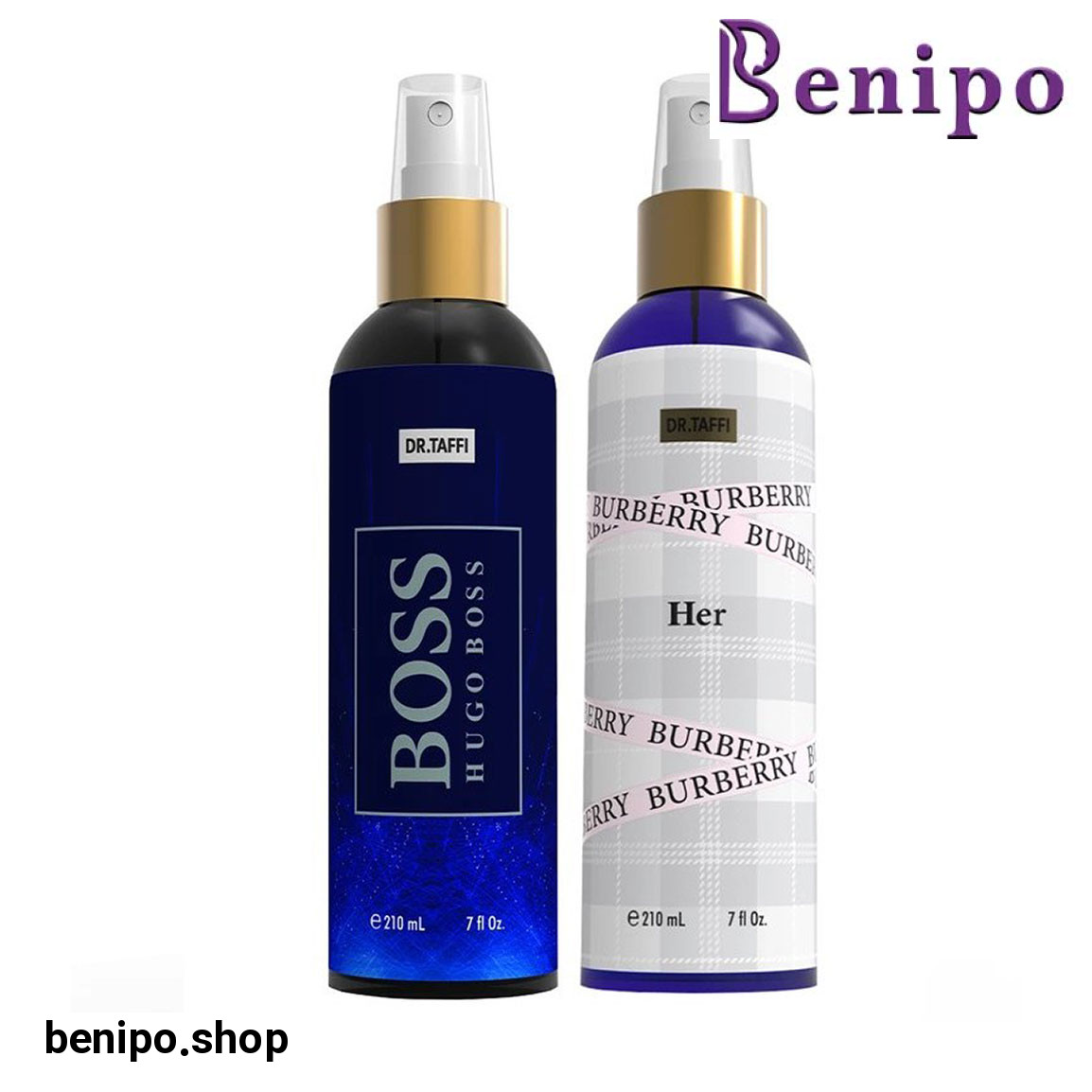 پک دو عددی بادی اسپلش مردانه مدل Hugo Boos و بادی اسپلش زنانه مدل BURBERRY HER