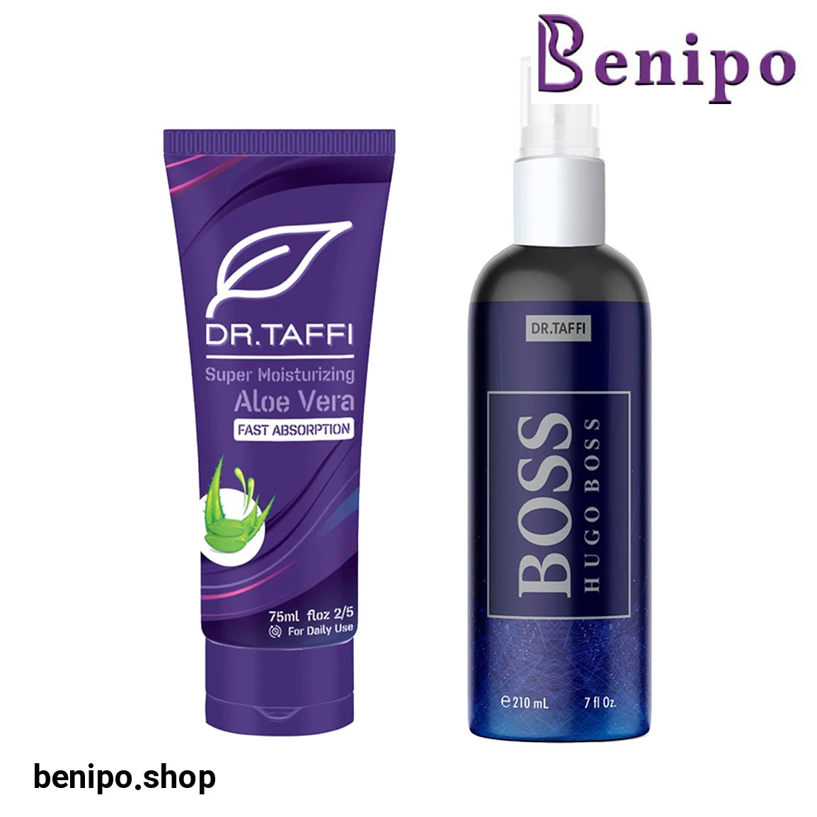 پک 2 عددی کرم آبرسان حاوی Aloevera ورا حجم 75 میلی لیتر و بادی اسپلش مردانه مدل Hugoboos مجموعه حجم 210 میلی لیتر