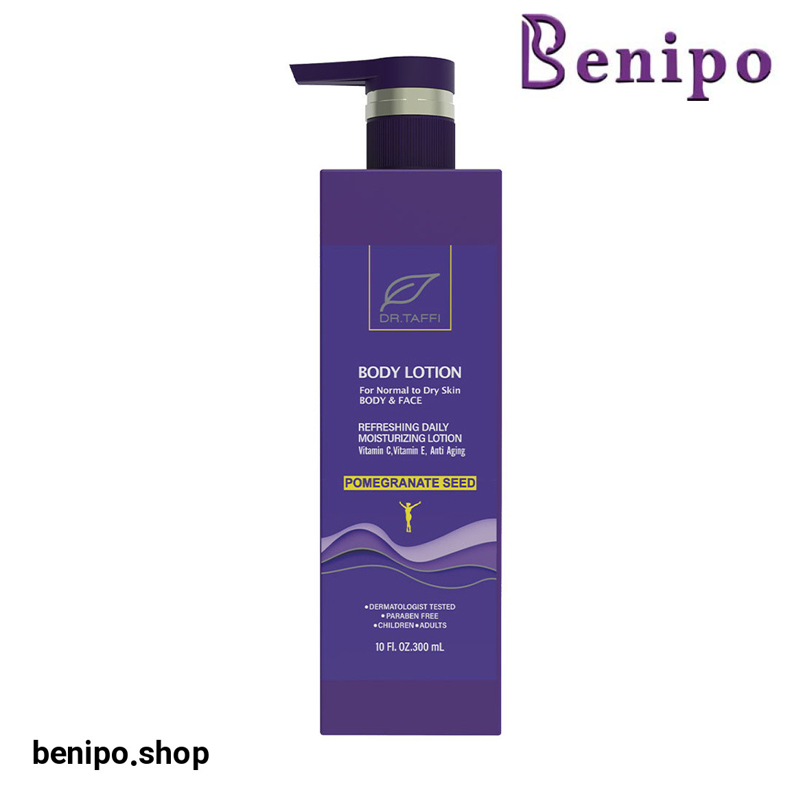 لوسیون بدن حاوی عصاره هسته انار حجم 300 میلی لیتر