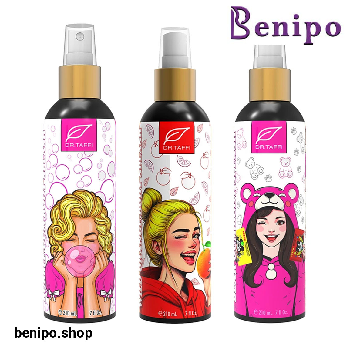 پک 3 عددی بادی اسپلش زنانه مدل پرتقال وحشی و آدامس بادکنکی و آدامس خرسی