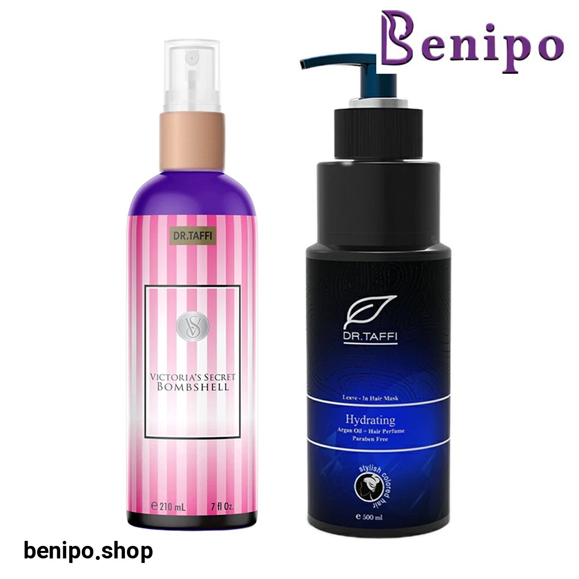 پک 2 عددی بادی اسپلش زنانه مدل Victorias Secret Bomb Shell حجم 210 میلی لیتر و  ماسک مو ترمیم کننده مدل Hydrating مناسب مو فر و آسیب دیده حجم 500 میلی لیتر