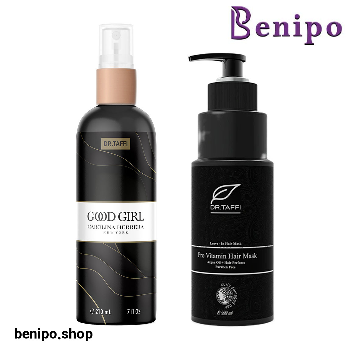 پک 2 عددی بادی اسپلش زنانه مدل Goodgirl حجم 210 میلی لیتر و ماسک مو ترمیم کننده مدل Pro Vitamin Hair Mask مناسب مو فر و آسیب دیده حجم 500 میلی لیتر