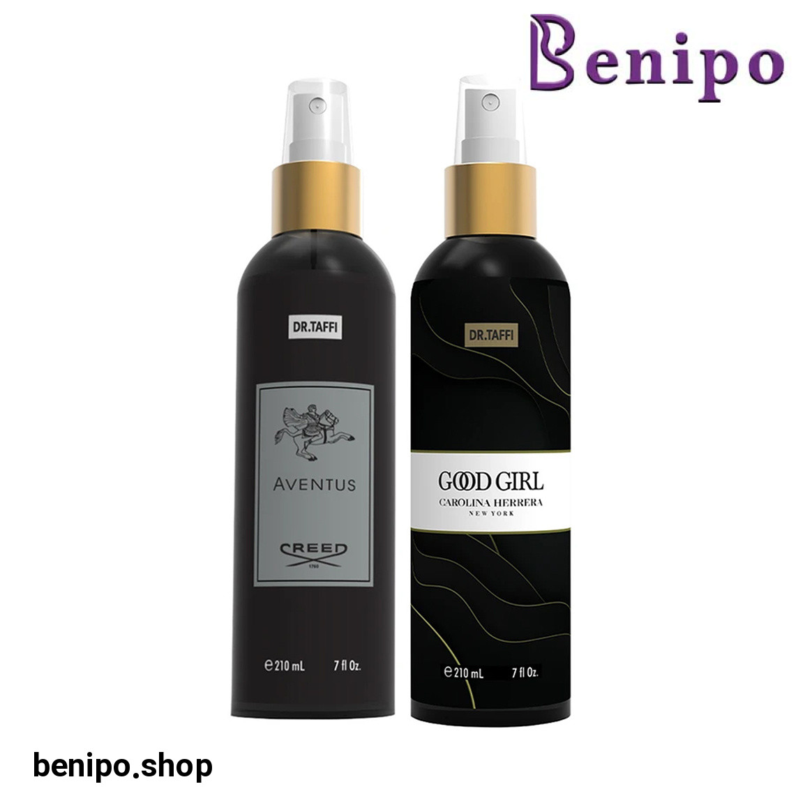 پک 2 عددی بادی اسپلش مردانه مدل Creed Aventus و بادی اسپلش زنانه مدل Good Girl حجم 210 میلی لیتر