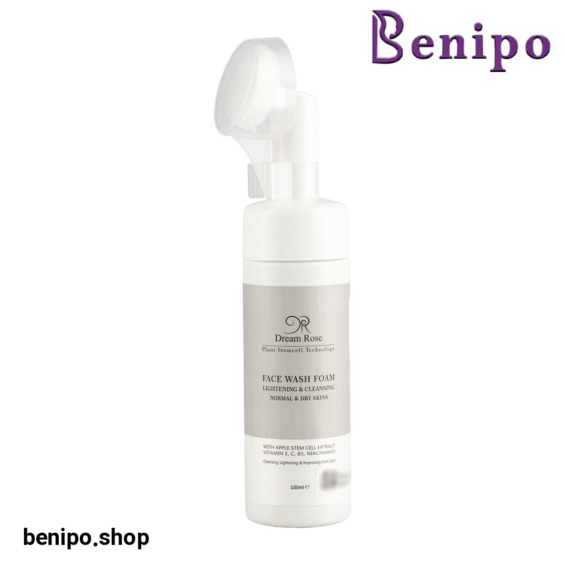 فوم شستشو صورت مدل براش دار مناسب پوست خشک و معمولی حجم 150 میلی لیتر