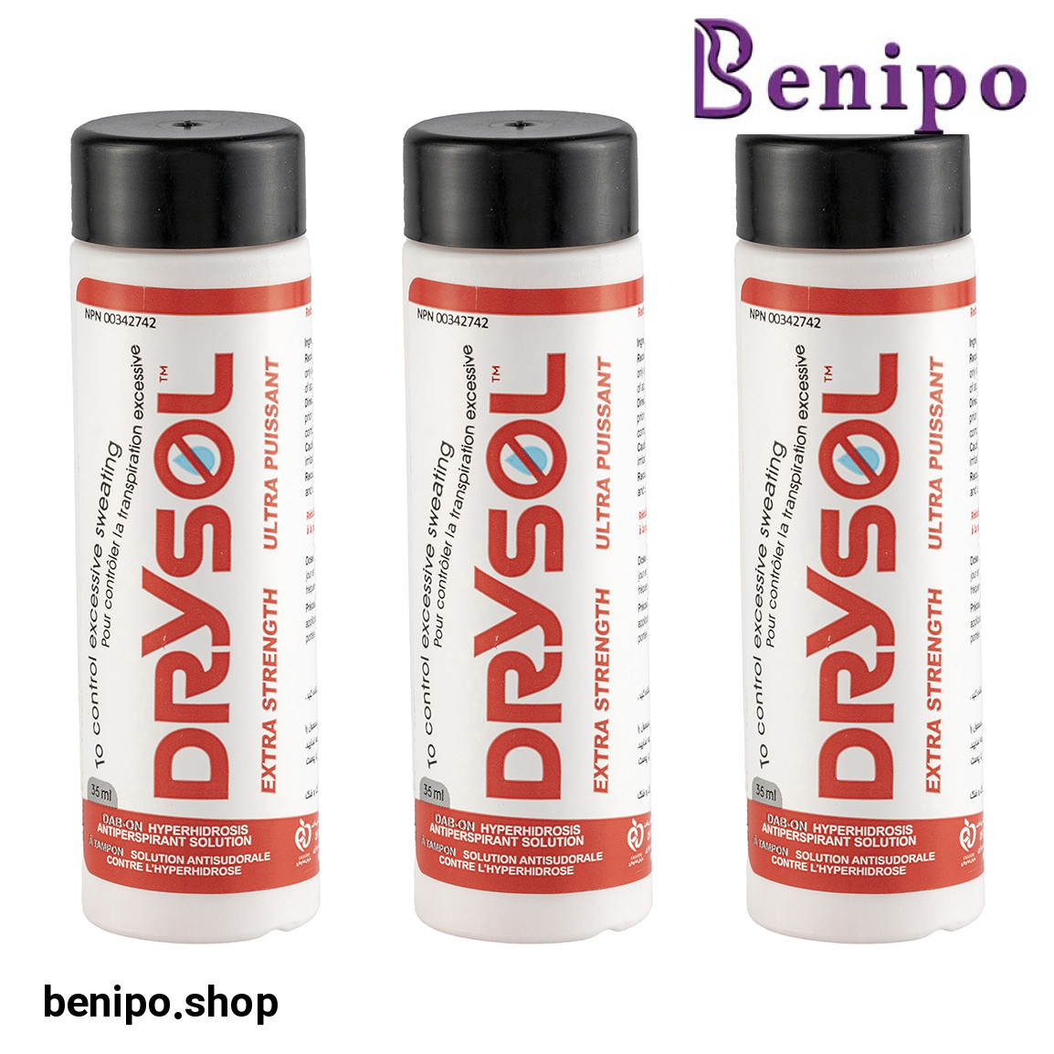 پک 3 عددی ضد تعریق مدل Extra Strength مناسب برای زیر بغل و کف دست و پا