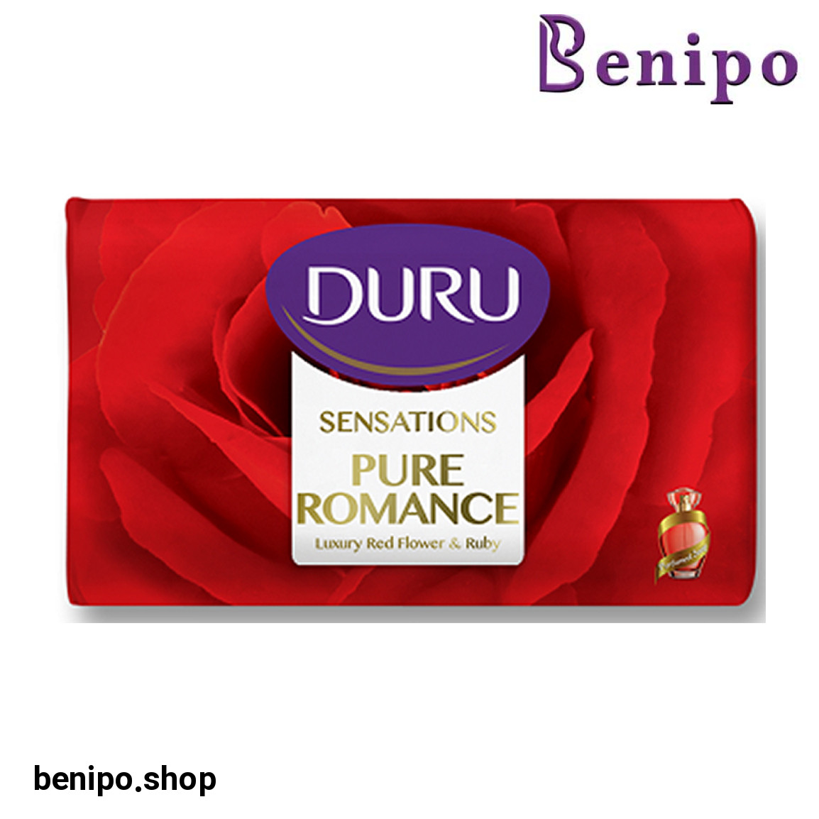 صابون با رایحه گل رز و یاقوت وزن 90 گرم