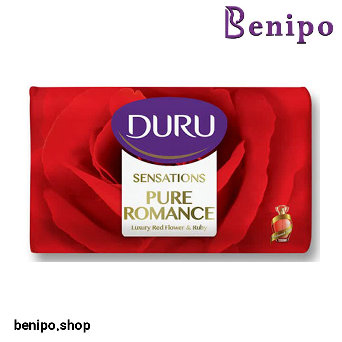 صابون با رایحه گل رز و یاقوت وزن 125 گرم