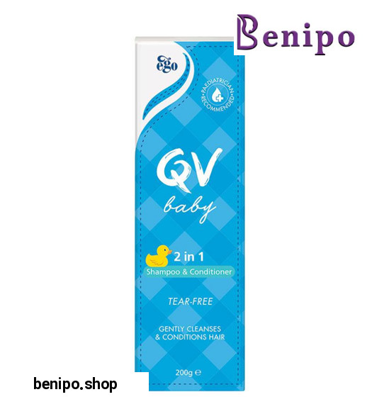 شامپو و نرم کننده بچه 2 در 1 کیو وی