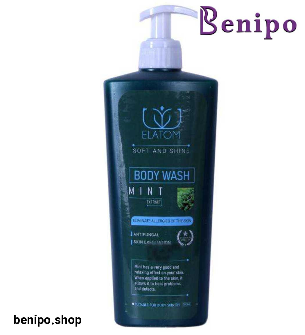 شامپو بدن با عصاره نعناع با درب پمپی 500میل
