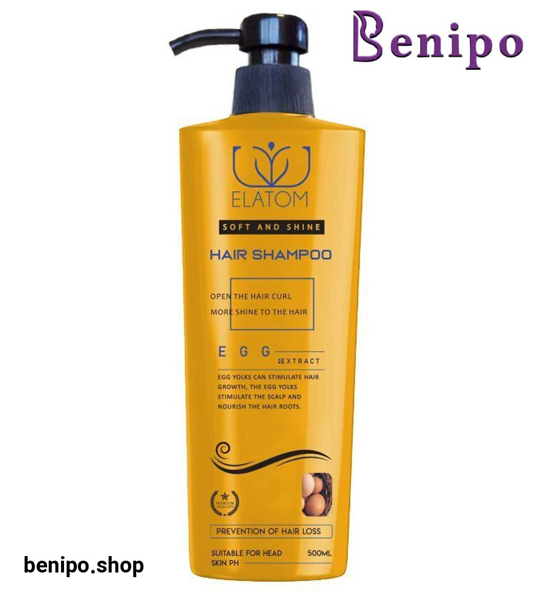 شامپو سر با عصاره تخم مرغ با درب پمپی 500میل