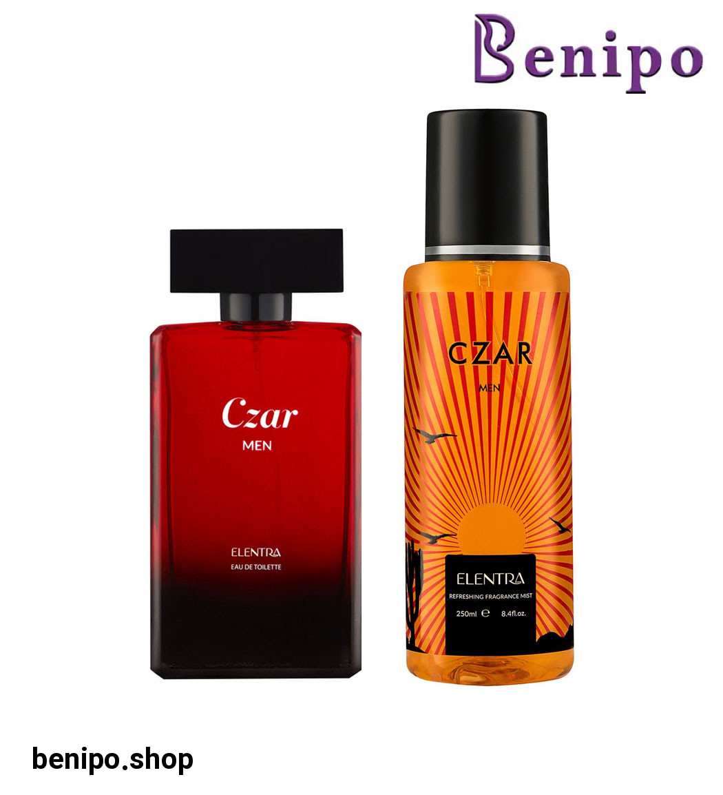 ادو تویلت مردانه مدل Czar به همراه بادی اسپلش مردانه مدل Czar