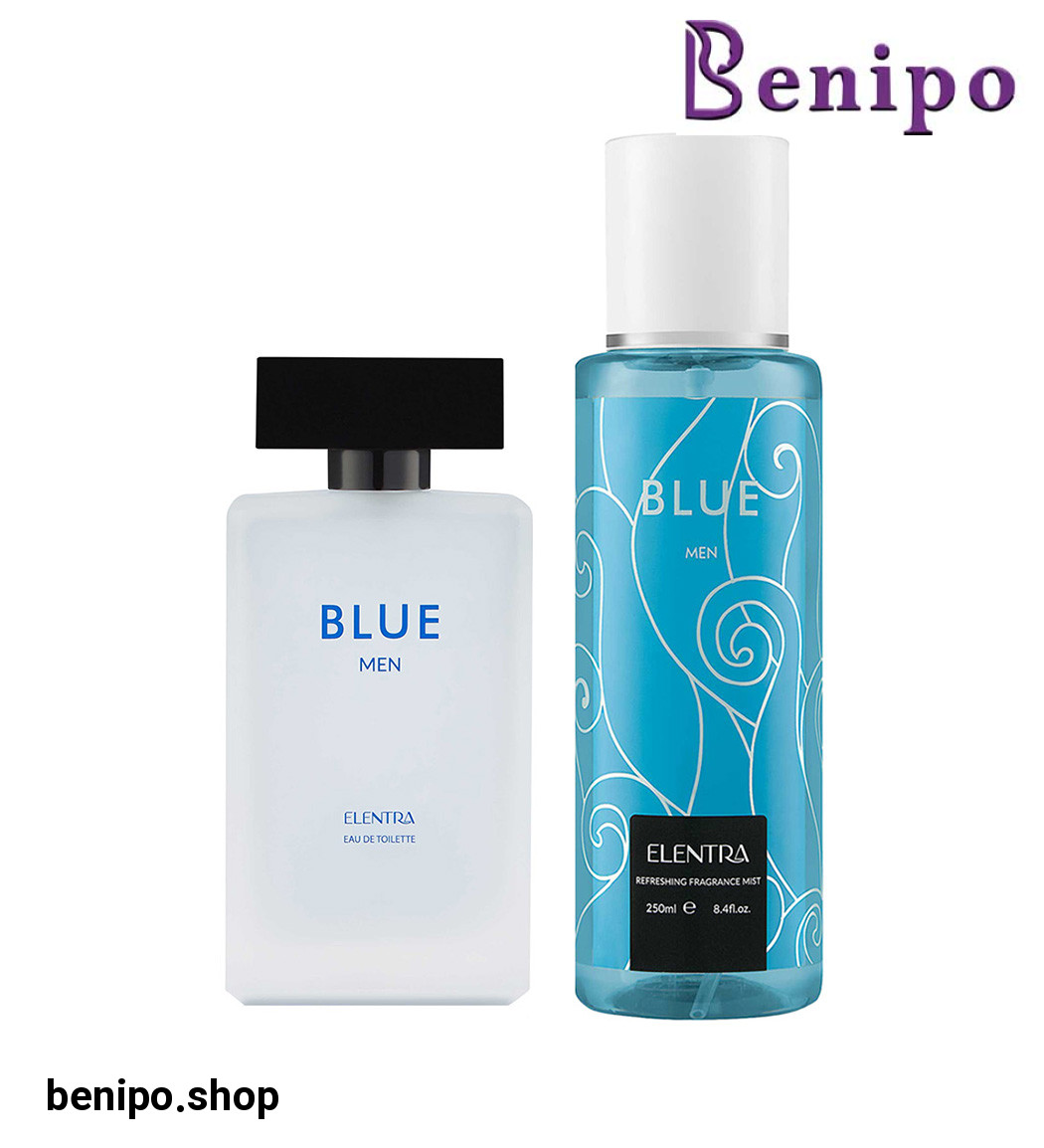 ادوتویلت مردانه مدل Blue به همراه بادی اسپلش النترا مدل Blue