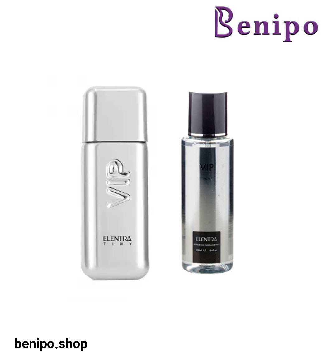 عطر جیبی مردانه تاینی مدل Vip 212 به همراه بادی اسپلش مردانه مدل Vip