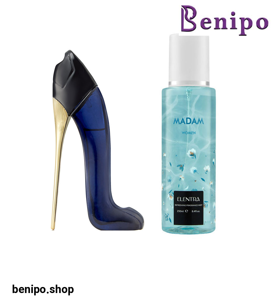 عطر جیبی زنانه تاینی مدل Good Girl به همراه بادی اسپلش زنانه مدل Madam