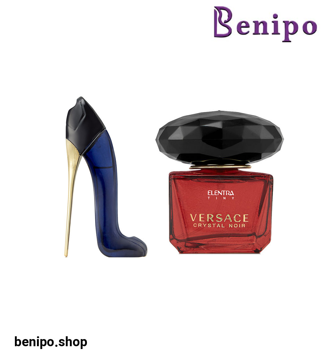 عطر جیبی زنانه تاینی مدل Good Girl به همراه عطر جیبی زنانه تاینی مدل Versace Crystal Noir
