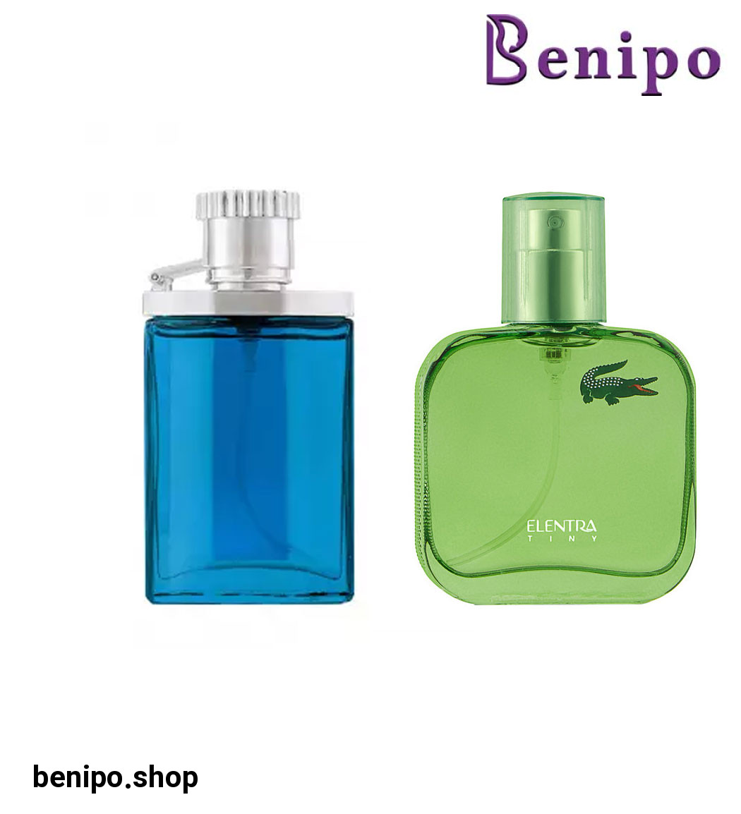 عطر جیبی مردانه تاینی مدل Lacoste Essentional به همراه عطر جیبی مردانه مدل Desire Blue