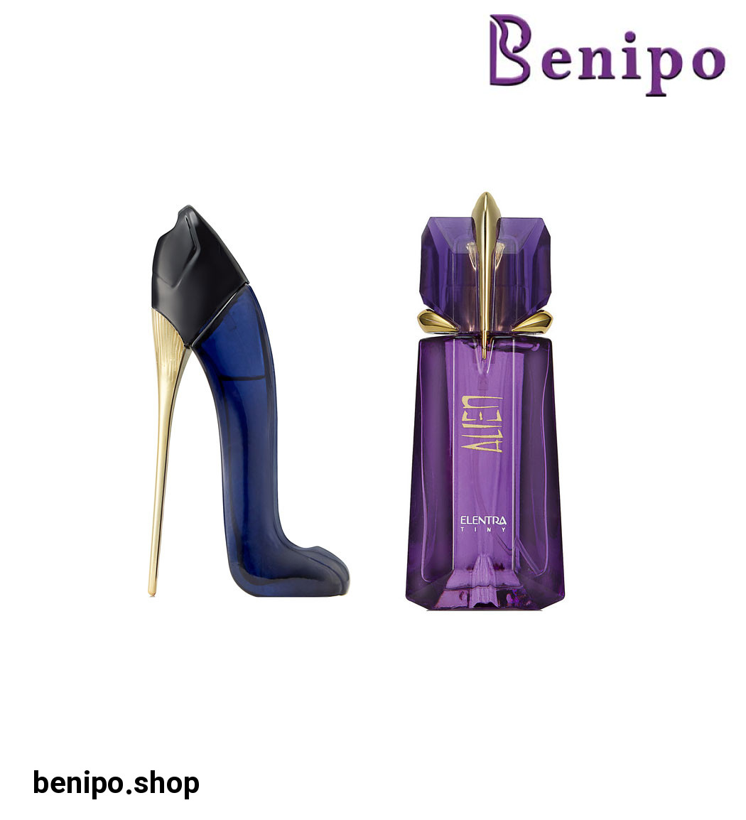 عطر جیبی زنانه تاینی مدل Mugler Alien به همراه عطر جیبی زنانه تاینی مدل Good Girl حجم 30 میل النترا تاینی