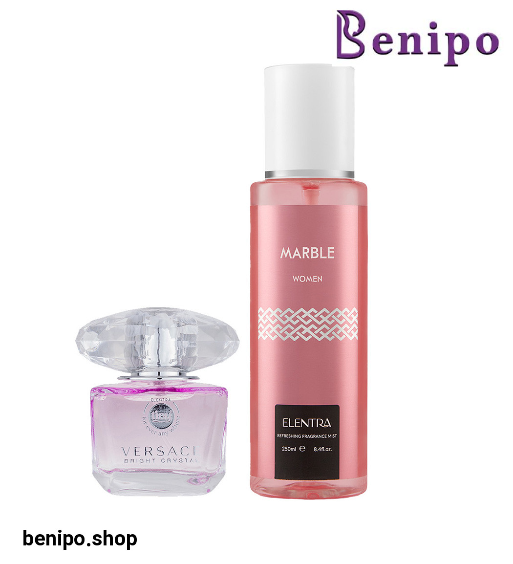 عطر جیبی زنانه مدل Versace Bright Crystal به همراه بادی اسپلش مدل Madam